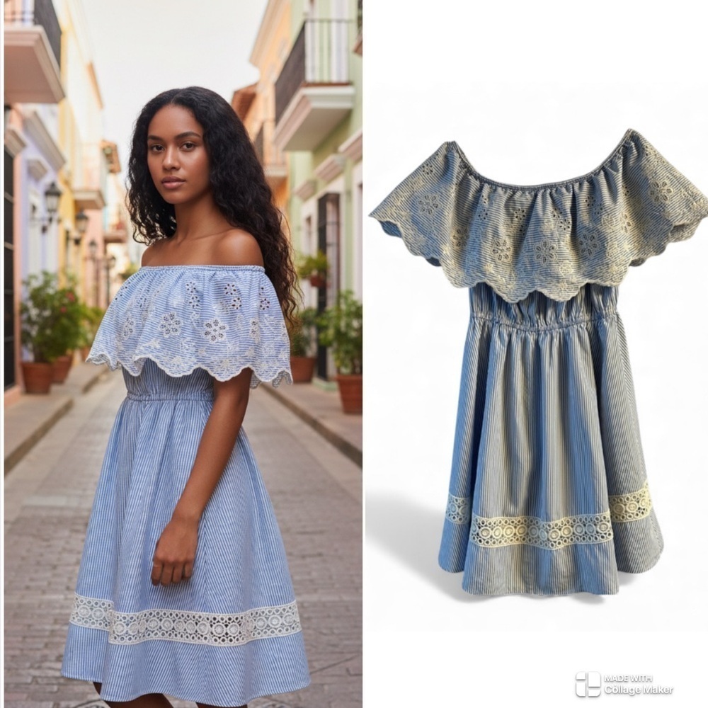 Altar’d State Blue and White Striped dress